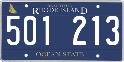 RI license plate 501213