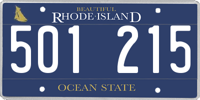 RI license plate 501215