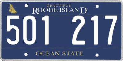 RI license plate 501217