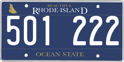 RI license plate 501222