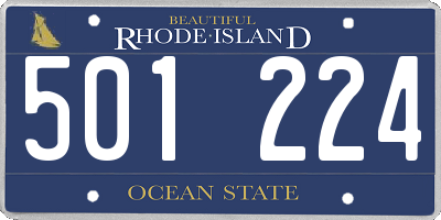 RI license plate 501224