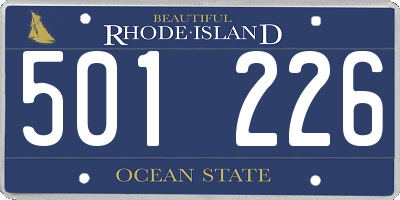 RI license plate 501226
