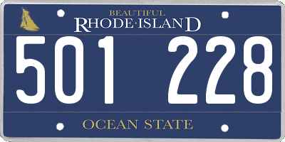 RI license plate 501228