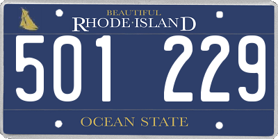 RI license plate 501229