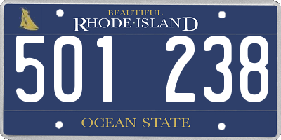 RI license plate 501238
