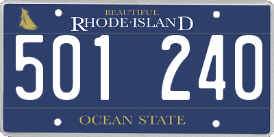 RI license plate 501240