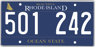 RI license plate 501242