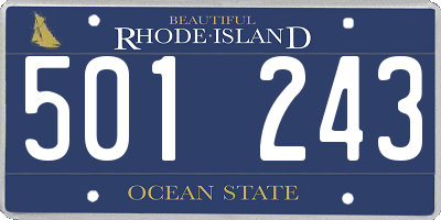 RI license plate 501243