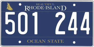 RI license plate 501244