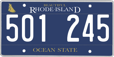 RI license plate 501245