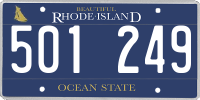 RI license plate 501249