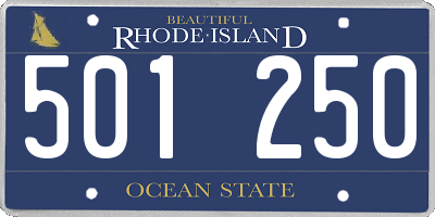 RI license plate 501250