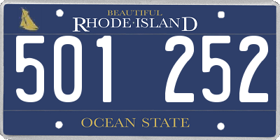 RI license plate 501252