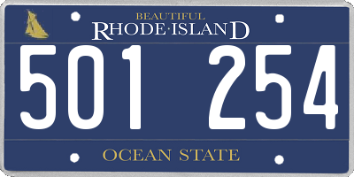 RI license plate 501254