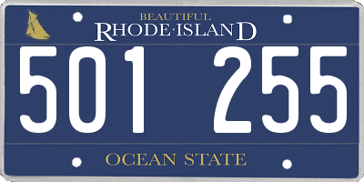 RI license plate 501255