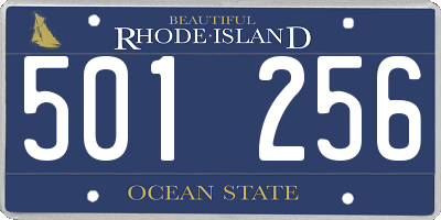 RI license plate 501256