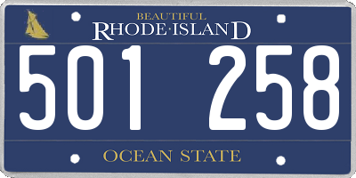 RI license plate 501258