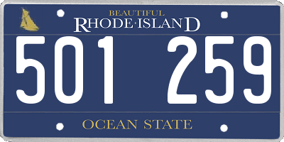 RI license plate 501259