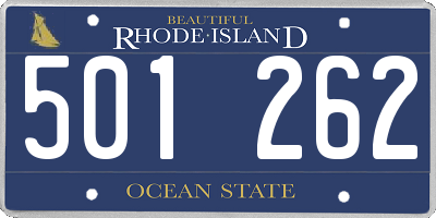 RI license plate 501262