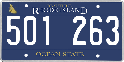 RI license plate 501263