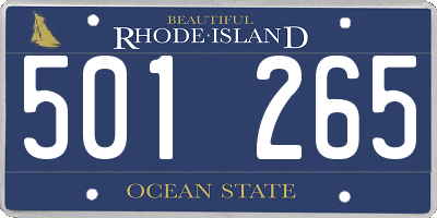 RI license plate 501265