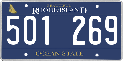RI license plate 501269