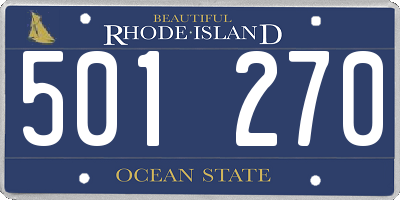 RI license plate 501270