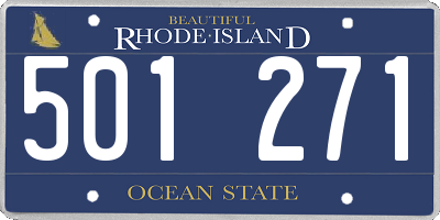 RI license plate 501271