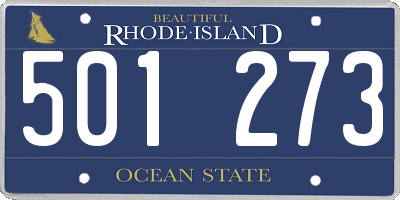 RI license plate 501273