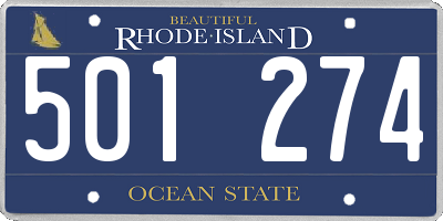 RI license plate 501274