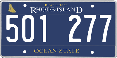 RI license plate 501277