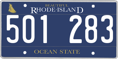 RI license plate 501283