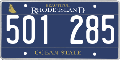 RI license plate 501285