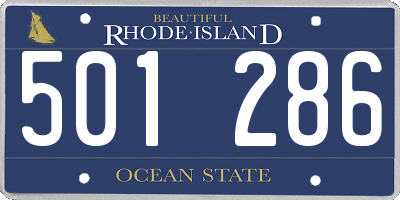 RI license plate 501286