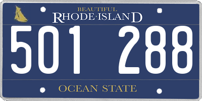 RI license plate 501288