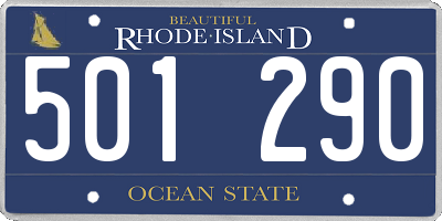 RI license plate 501290