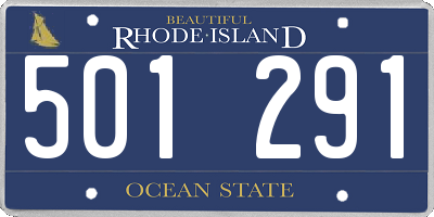 RI license plate 501291