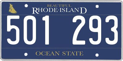 RI license plate 501293