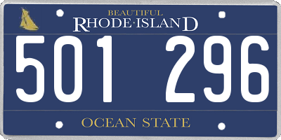RI license plate 501296