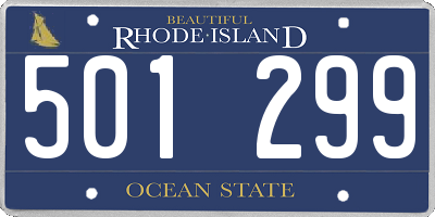 RI license plate 501299