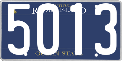 RI license plate 5013