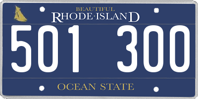 RI license plate 501300