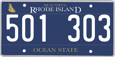 RI license plate 501303