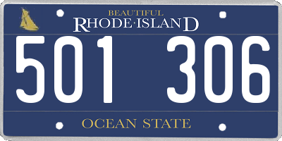RI license plate 501306