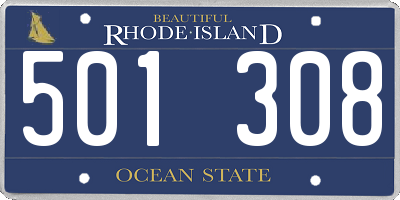 RI license plate 501308