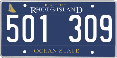 RI license plate 501309