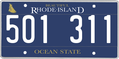RI license plate 501311