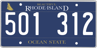 RI license plate 501312