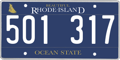 RI license plate 501317