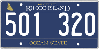 RI license plate 501320